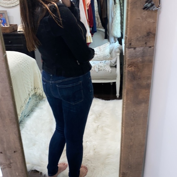 True Religion crop black denim jacket size small - Picture 5 of 8